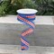 1.5" Scalloped Edge Gingham Ribbon: Red, White & Blue (10 Yard)
